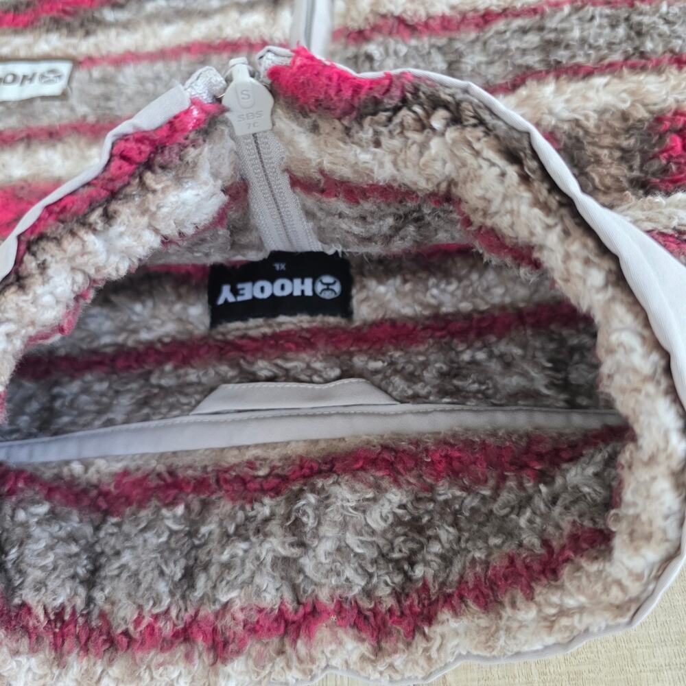 Hooey Aztec Burgundy/Tan 1/4 Zip Pullover Fleece Sweater Men Sz XL HJ077BUTN - Picture 7 of 10